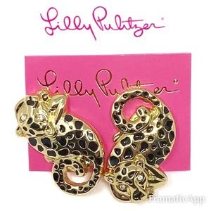 🆕💕🌴LILLY PULITZER Leopard Gold Earrings